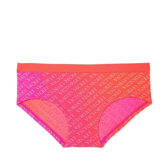 Victoria's Secret Seamless Hiphugger Panty Coral Blaze Small NEW - Picture 1 of 6